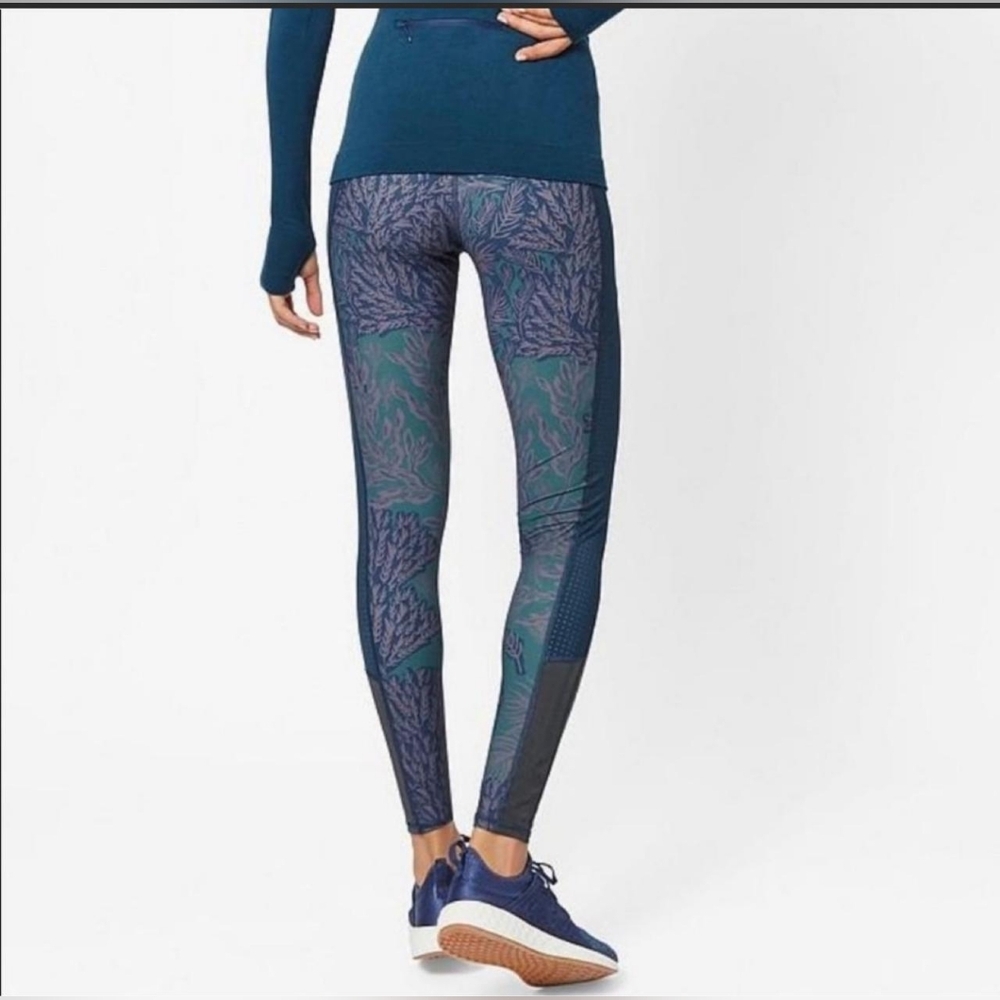 Sweaty Betty Zero Gravity Running Leggings- Dark Botanical - XS Short- SEE HEM